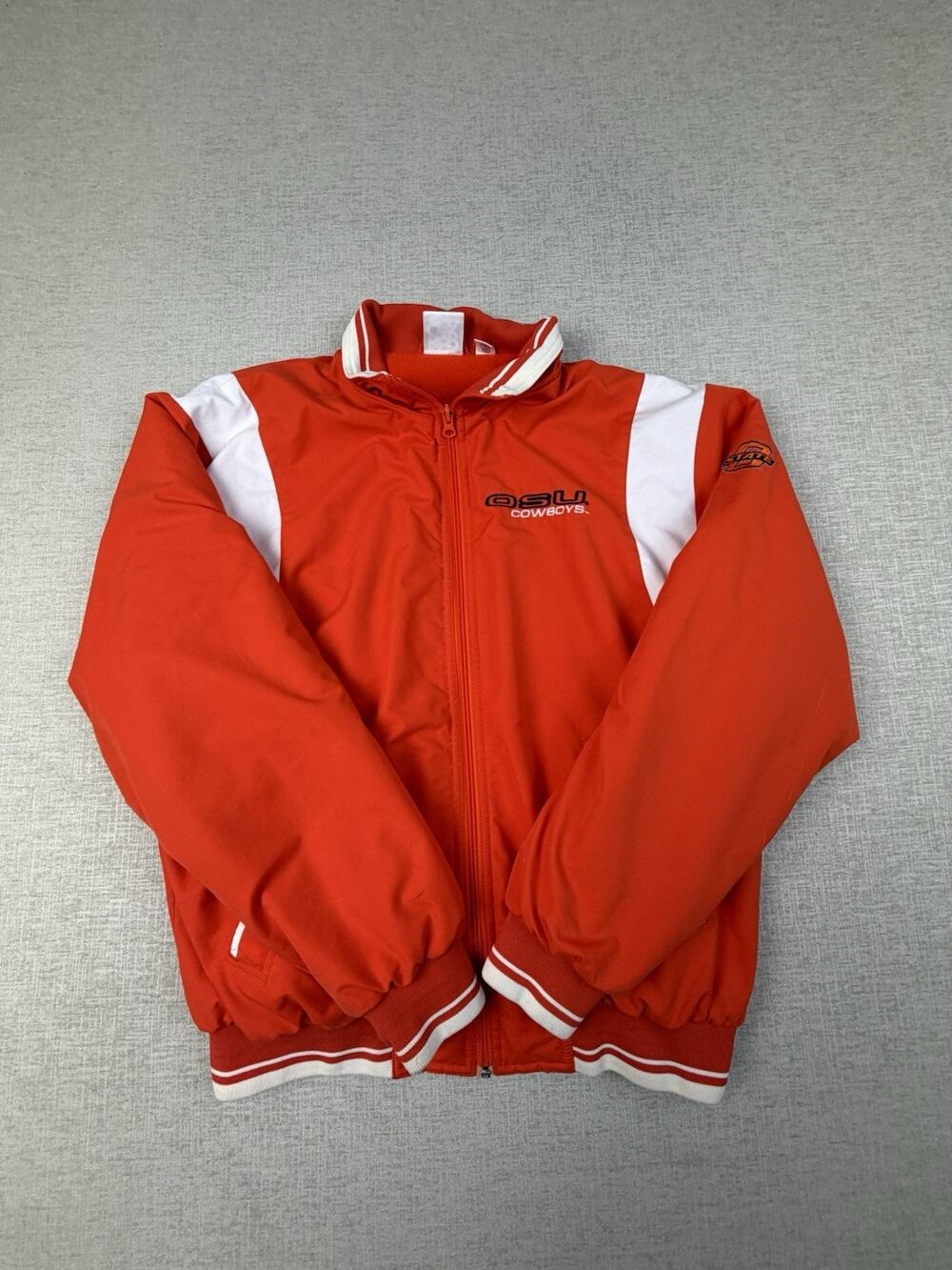 Vintage Oklahoma State Cowboys OSU Jacket Men’s M Orange Full Zip NCAA